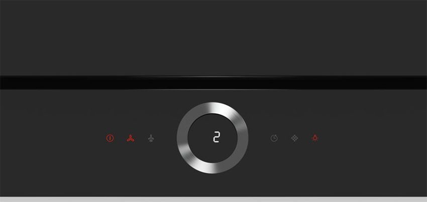 Bảng điều khiển của máy hút mùi Bosch DWF97RV60B