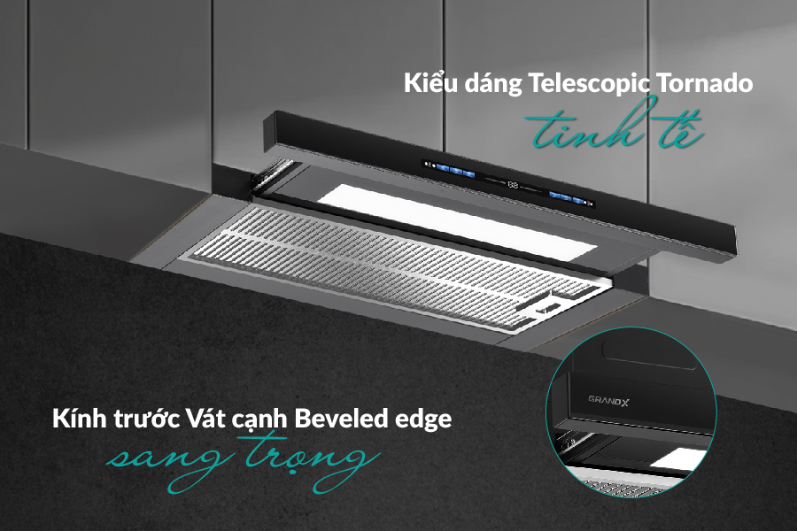 Hút mùi âm tủ GrandX GX H70F85B - Hàng chính hãng