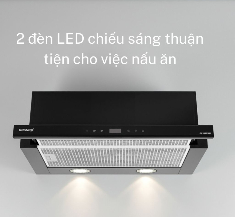 Đèn led chiếu sáng, thuận tiện cho việc nấu ăn