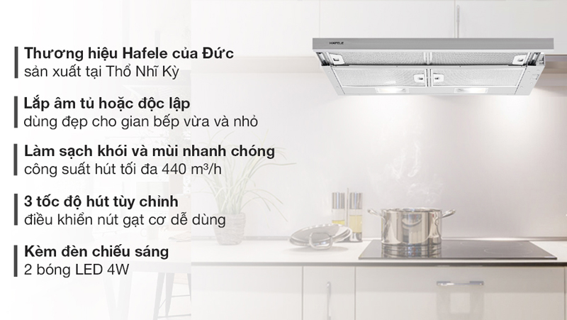 Tính năng nổi bật của máy hút mùi âm tủ Hafele HH-S70A (533.89.031) 