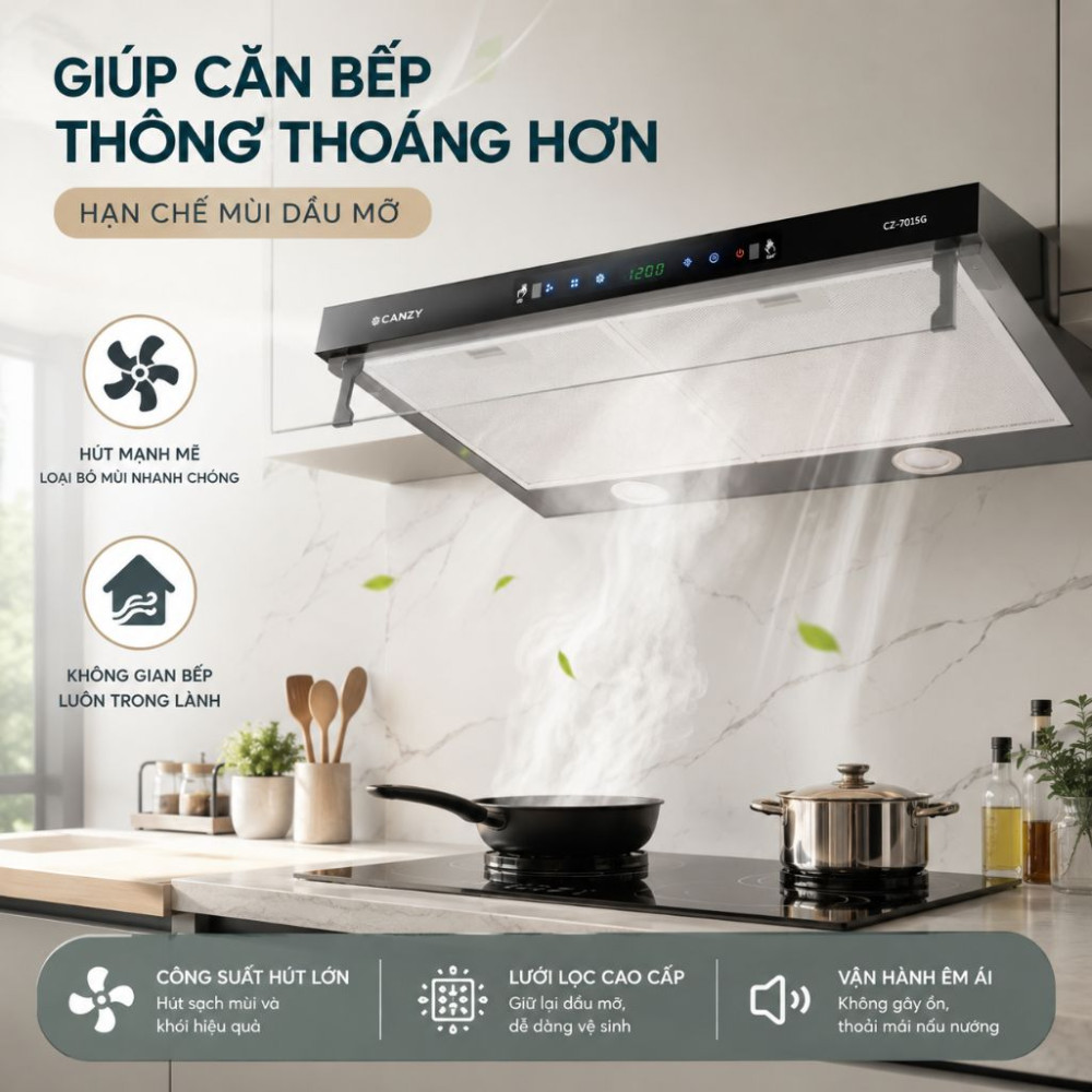 Máy hút mùi âm tủ Canzy CZ-60I50 / CZ-70I50 - Hàng chính hãng