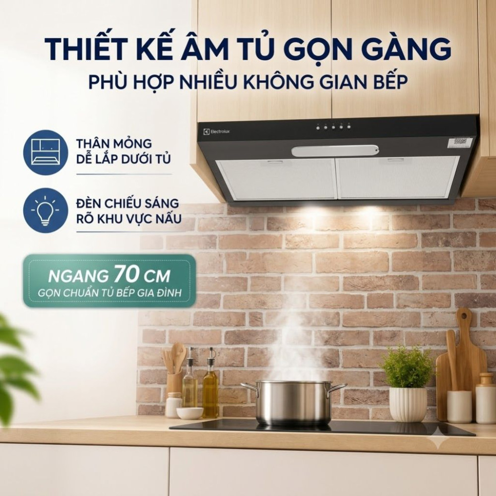 Máy hút mùi âm tủ Electrolux ECF7311KB - Hàng chính hãng