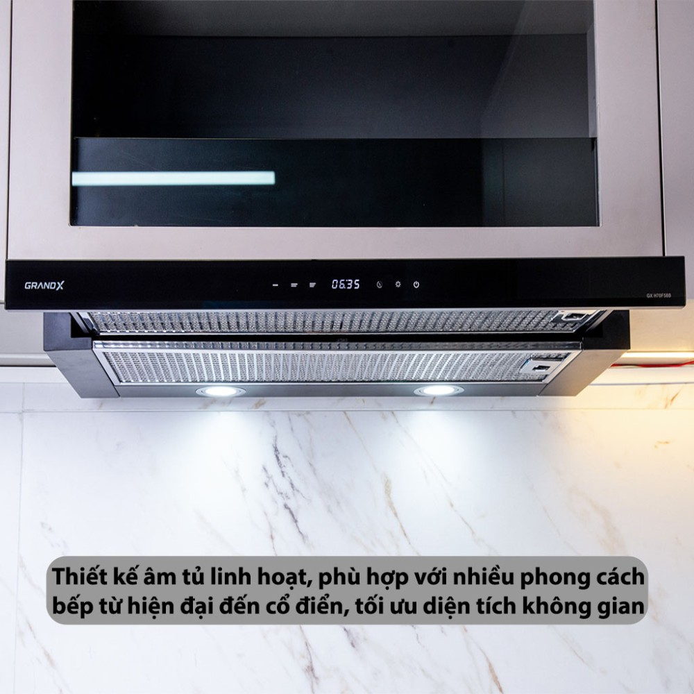 Máy hút mùi âm tủ GrandX GX-H60F58B - Hàng chính hãng