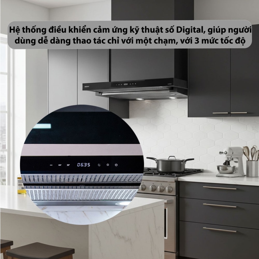 Máy hút mùi âm tủ GrandX GX-H70F58B - Hàng chính hãng