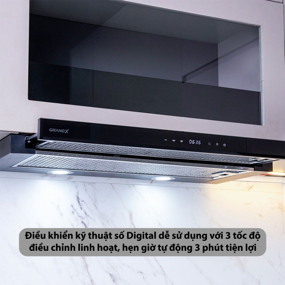 Máy hút mùi âm tủ GrandX GX-H60F58B - Hàng chính hãng