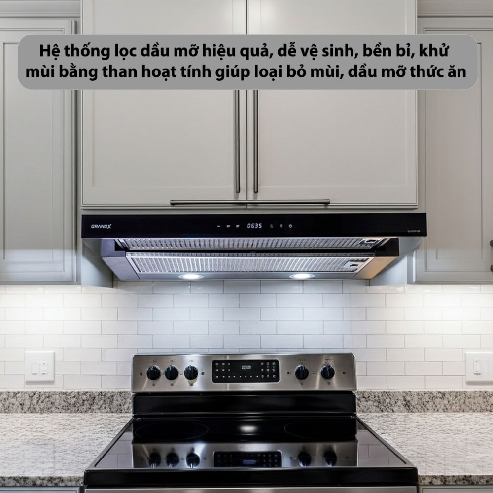 Máy hút mùi âm tủ GrandX GX-H90F58B - Hàng chính hãng