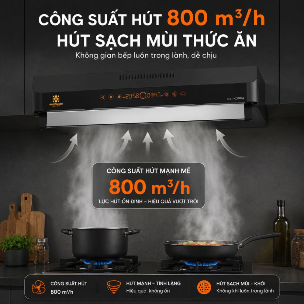 Máy hút mùi âm tủ Hawonkoo HRH-703 - Hàng chính hãng