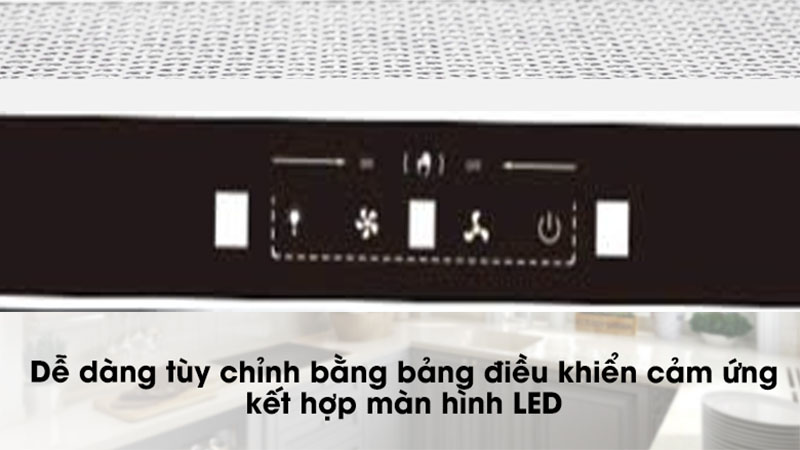 Bảng điều khiển của Máy hút mùi âm tủ Kaff KF-TH1700B