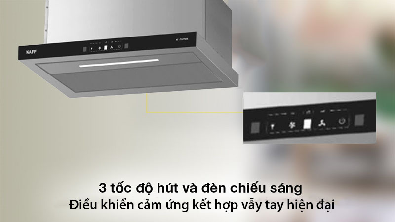 Bảng điều khiển của Máy hút mùi âm tủ Kaff KF-TH1700S