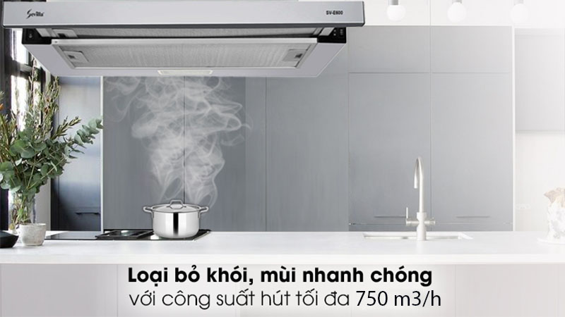 Công suất hút của Máy hút mùi âm tủ Sevilla SV-E600