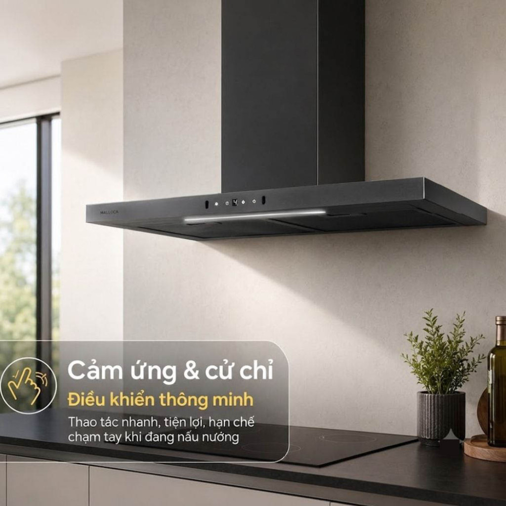 Máy hút mùi áp tường Malloca Slim MH-9045TS - Hàng chính hãng