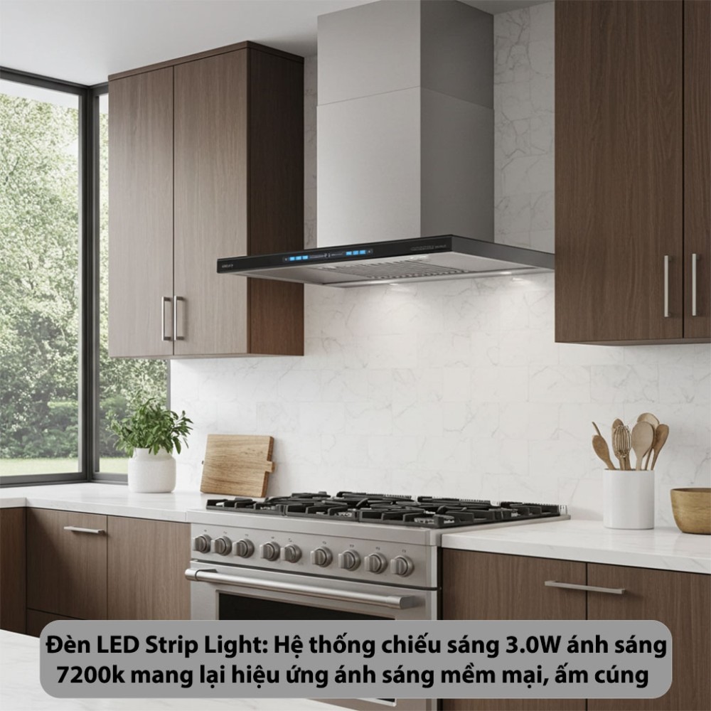 Máy hút mùi áp tường chữ T GrandX GX-H70T81B - Hàng chính hãng