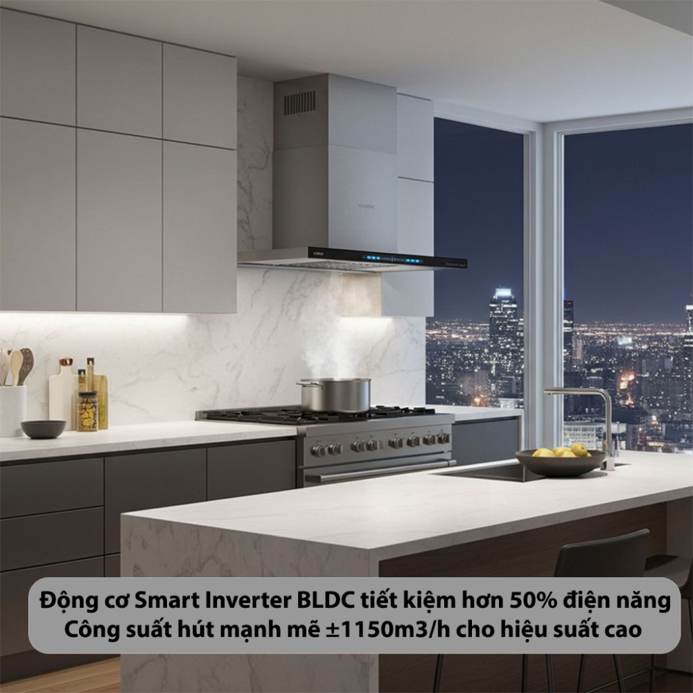 Máy hút mùi áp tường chữ T GrandX GX-H70T81B - Hàng chính hãng