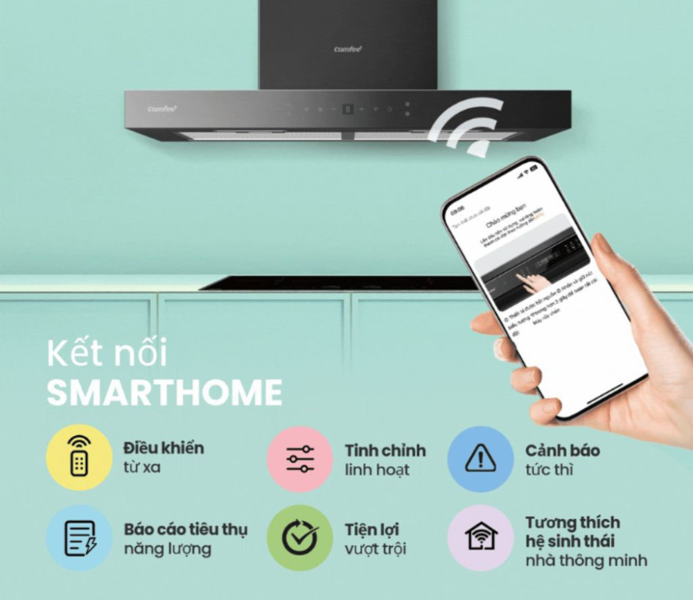 Kết nối và điều khiển từ xa qua smartphone.