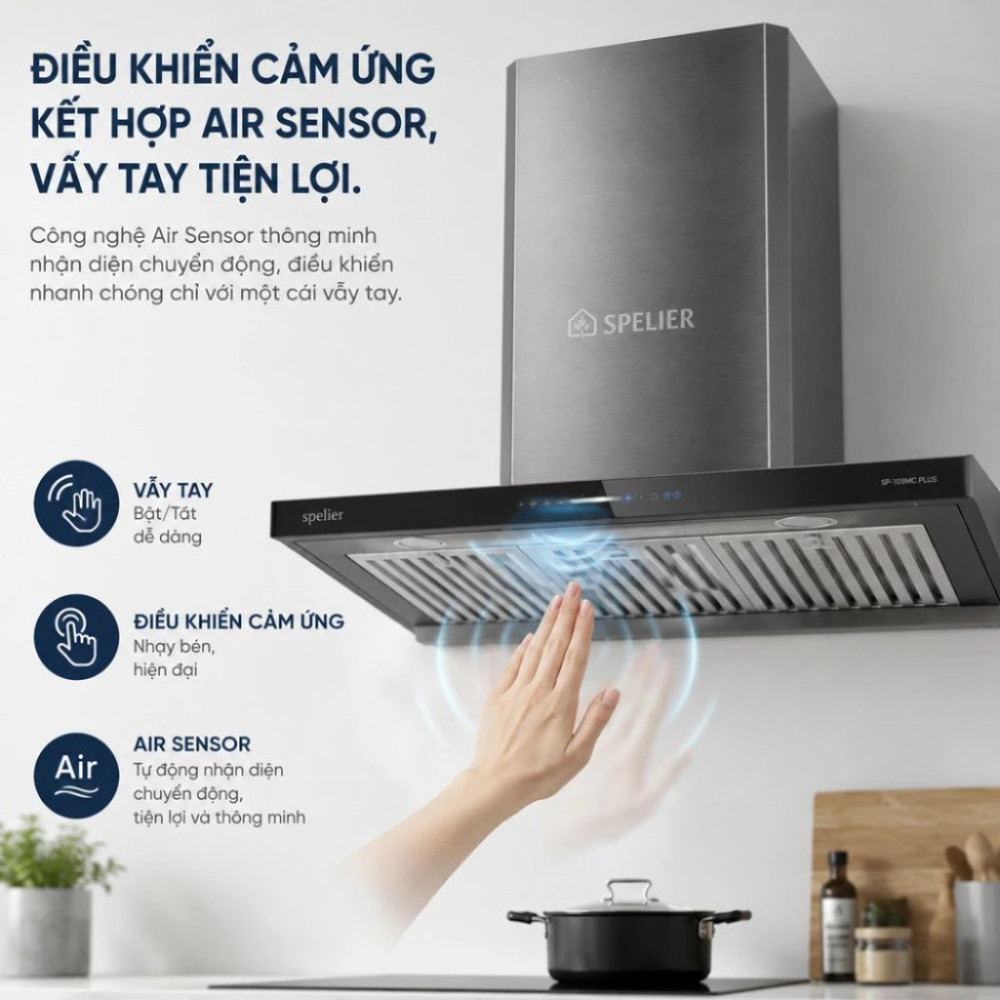 Máy hút mùi chữ T Spelier SP 109 HC LUX - Hàng chính hãng