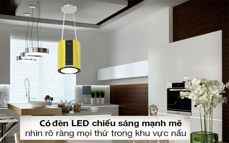 Đèn LED chiếu sáng của Máy hút mùi đảo Kaff KF-IS0935YL 