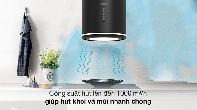 Công suất hút của Máy hút mùi đảo Kaff KF-WL2038B