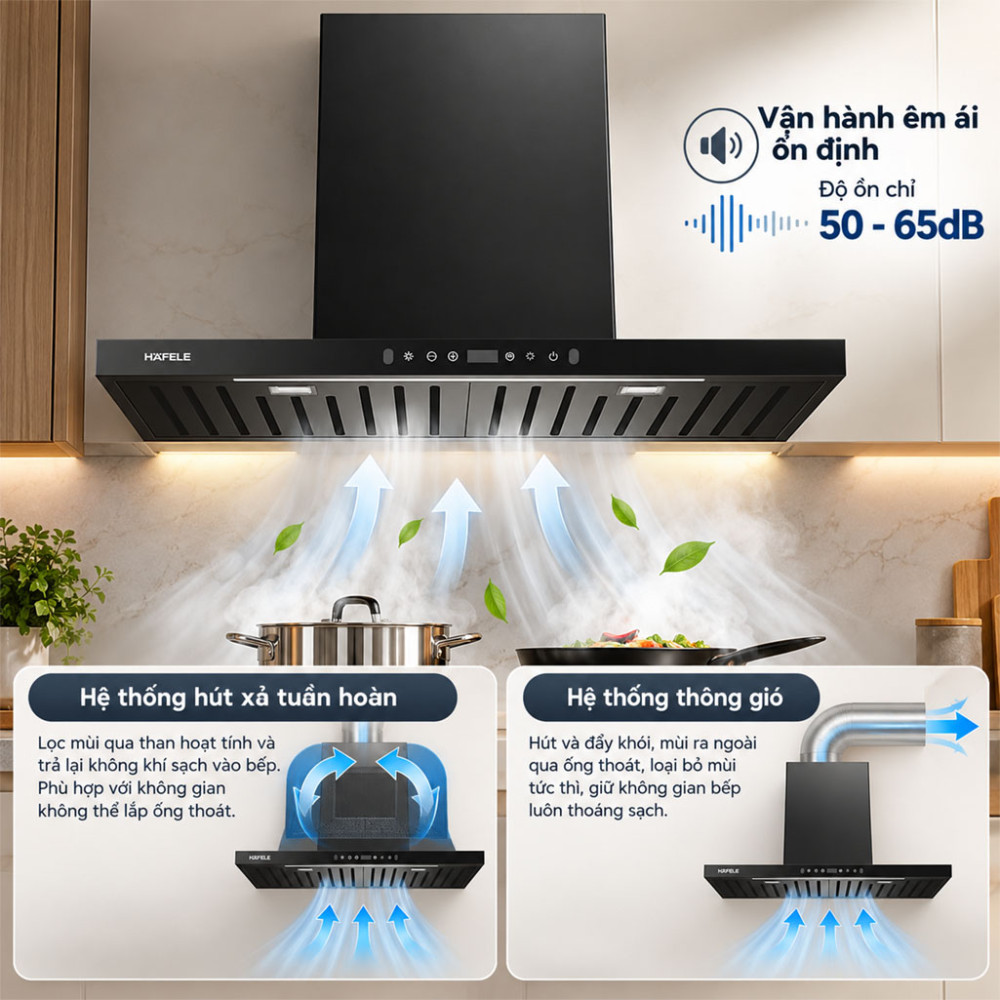 Máy hút mùi gắn tường Hafele HC-H706WB - Hàng chính hãng