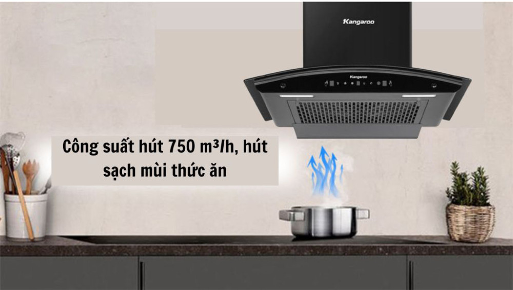 Máy hút mùi kính cong Kangaroo KGCH70H1C - Hàng chính hãng