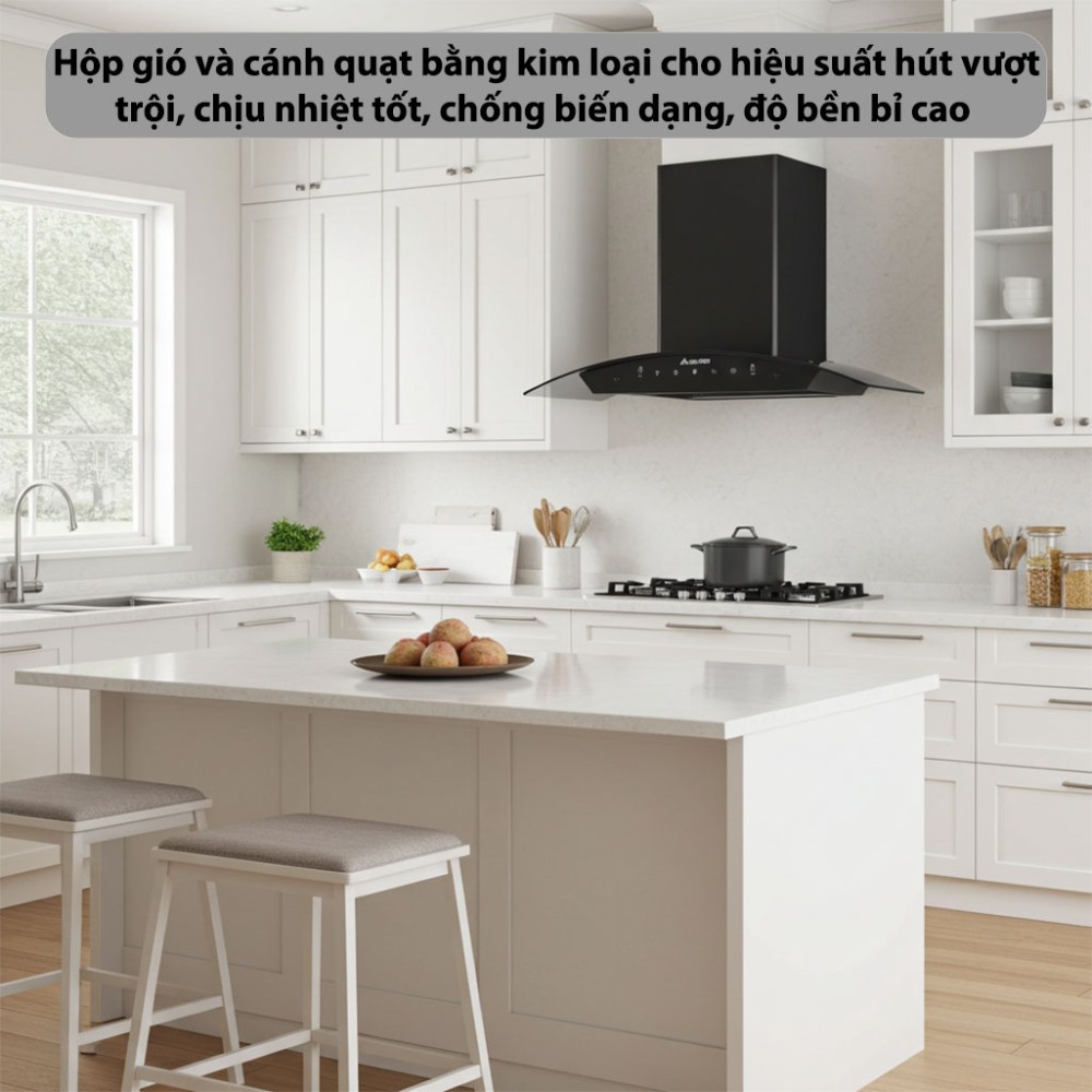 Máy hút mùi kính cong Hòa Phát HKH-C0770H - Hàng chính hãng