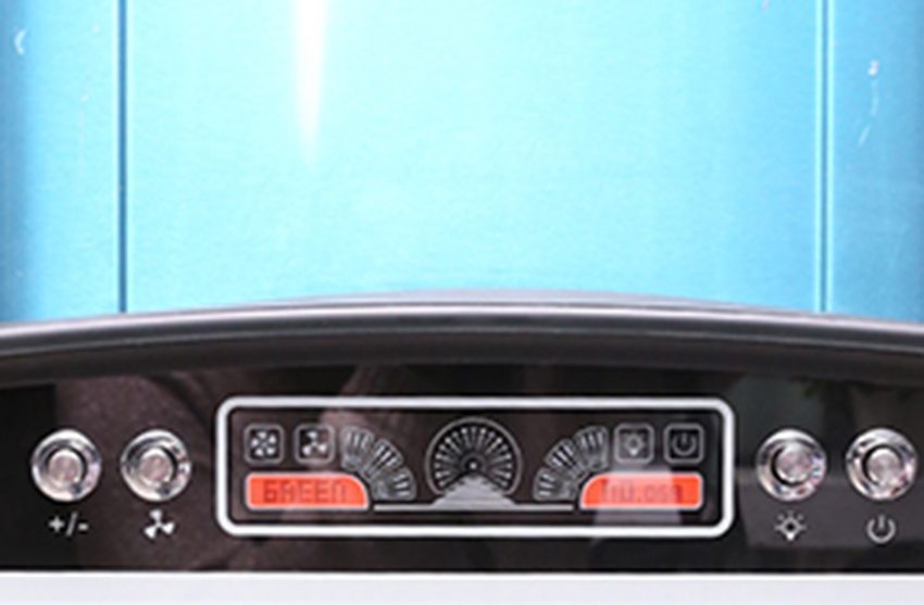 Bảng điều khiển của máy hút mùi kính cong Sunhouse Apex APB6601-70C