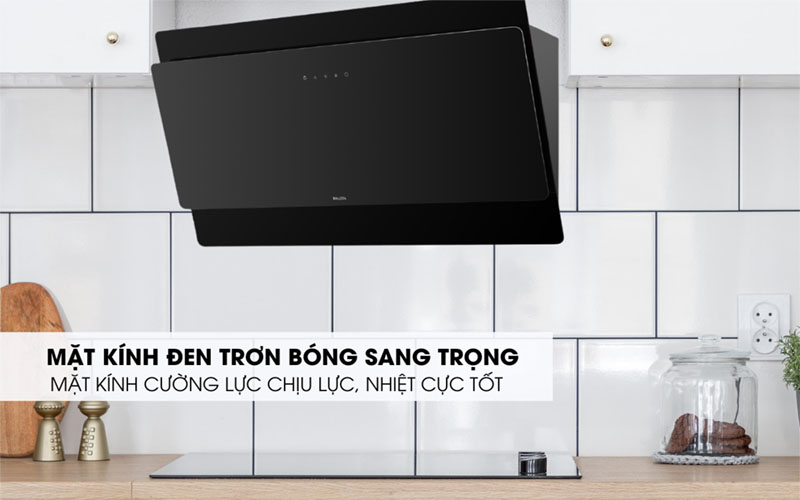 Chất liệu của Máy hút mùi kính vát Malloca MC-9086HS