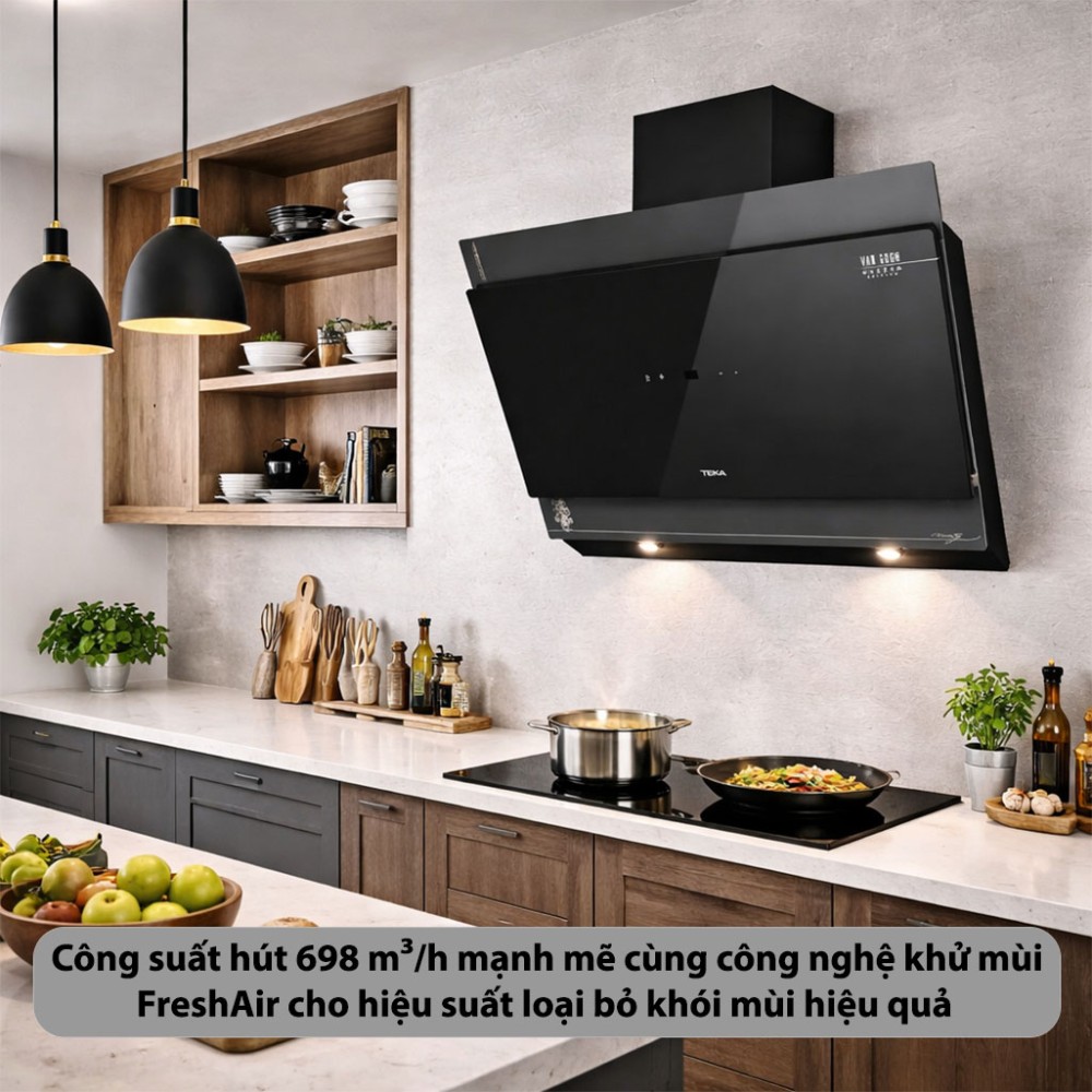 Máy hút mùi kính vát Teka DVT-68660-TOS-VG - Hàng chính hãng