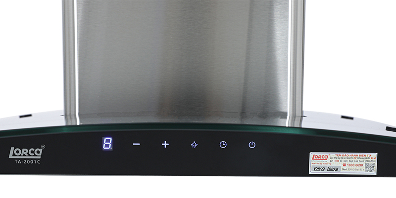 Bảng điều khiển cảm ứng kết hợp màn hình LED hiển thị gồm 3 tốc độ hút
