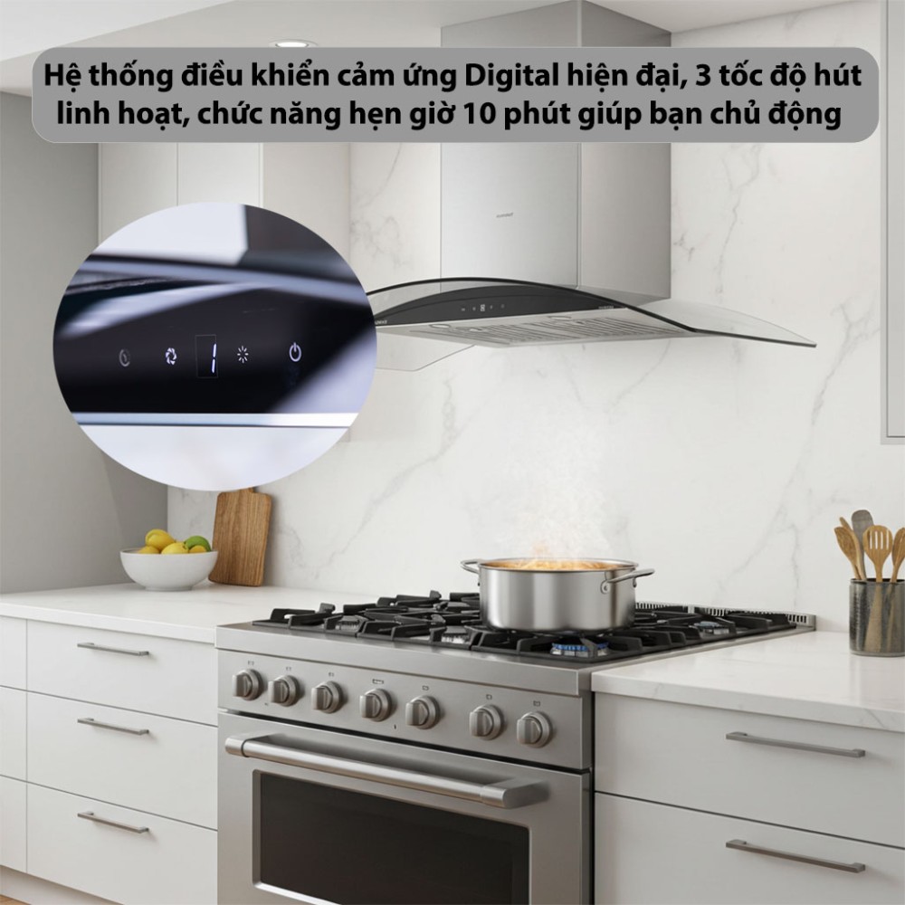 Máy hút mùi tum kính GrandX GX-H70C55 - Hàng chính hãng