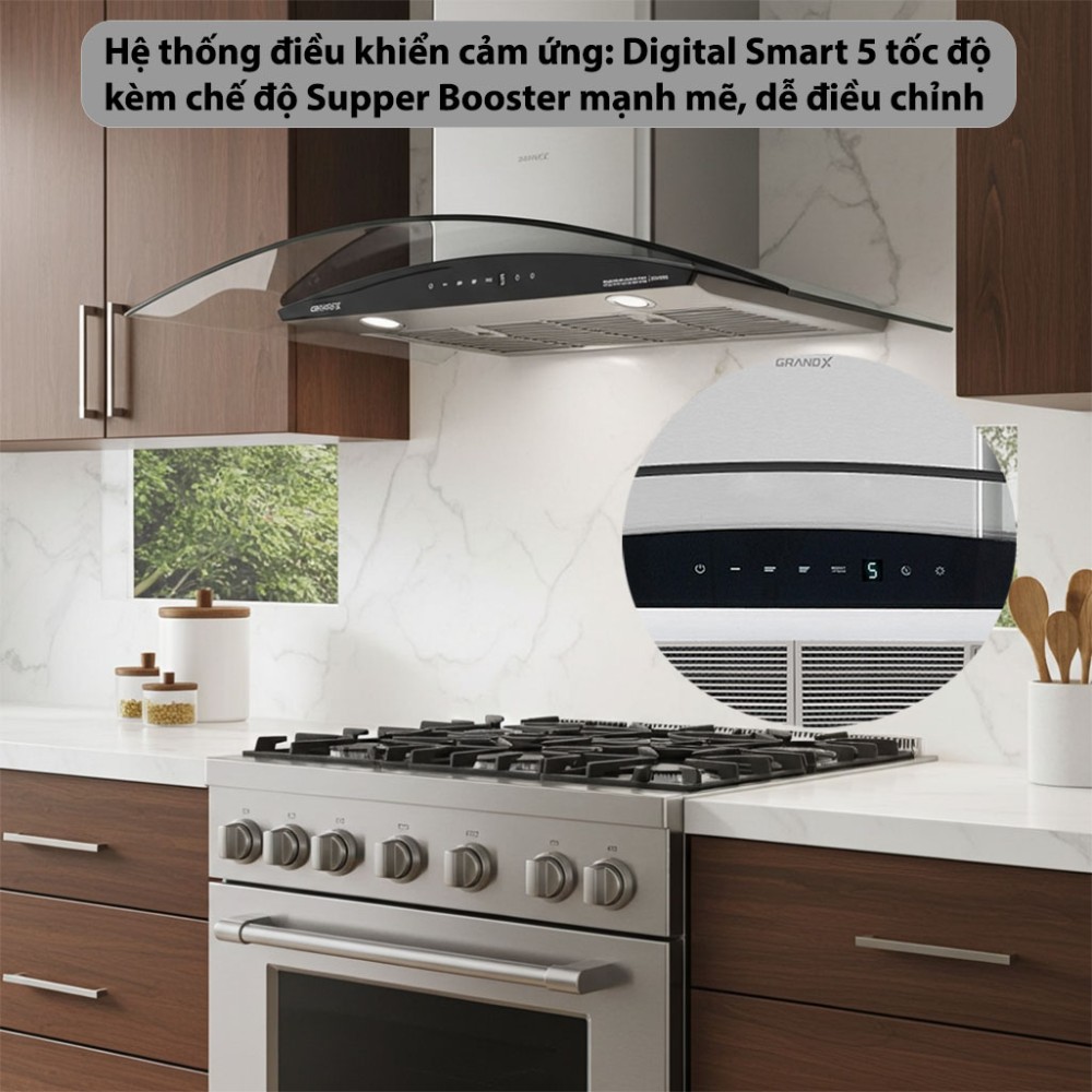 Máy hút mùi tum kính GrandX GX-H70C62 - Hàng chính hãng