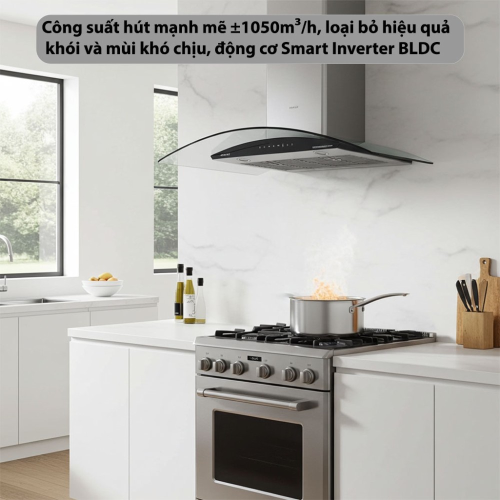 Máy hút mùi tum kính GrandX GX-H70C62 - Hàng chính hãng