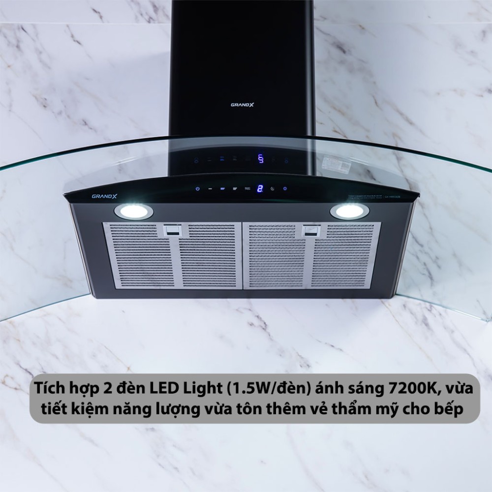 Máy hút mùi tum kính GrandX GX-H70C62B - Hàng chính hãng