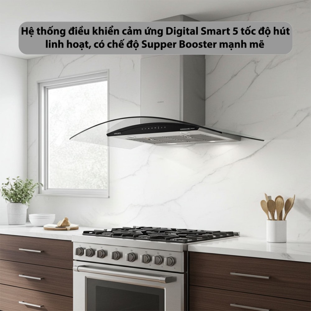 Máy hút mùi tum kính GrandX GX-H90C62 - Hàng chính hãng