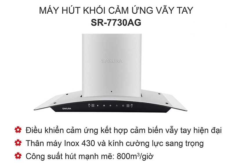 Máy hút khói khử mùi Sakura SR-7730AG