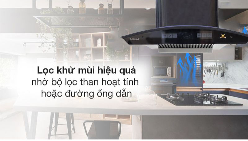 2 chế độ  hút khử bằng than hoạt tính và hút đẩy trực tiếp ra ngoài. 