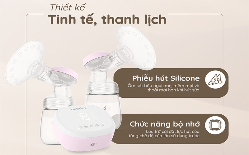 Thiết kế của Máy hút sữa điện đôi Latteo 5 Beborn BP06TG