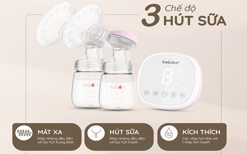 Chế độ của Máy hút sữa điện đôi Latteo 5 Beborn BP06TG