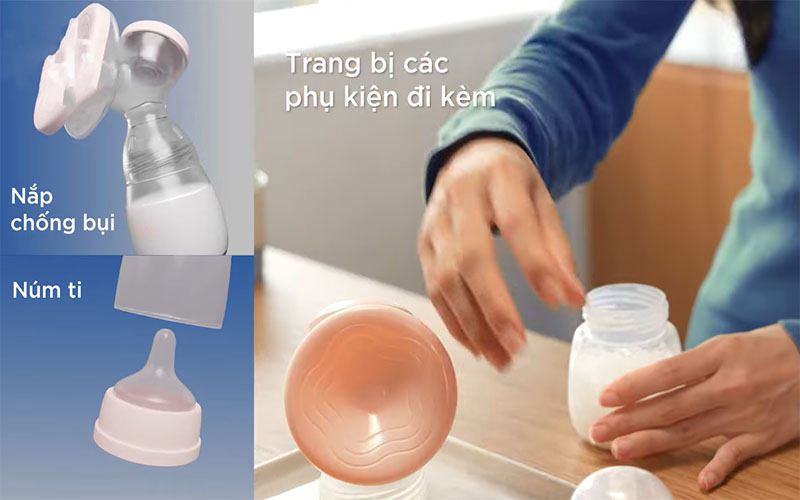 Các phụ kiện của Máy hút sữa điện đôi Resonance 10 Fatzbaby FB1115VN