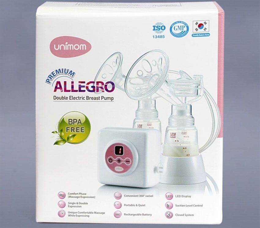 Hộp đựng của Máy hút sữa điện đôi Unimom Premium Allegro UM872002
