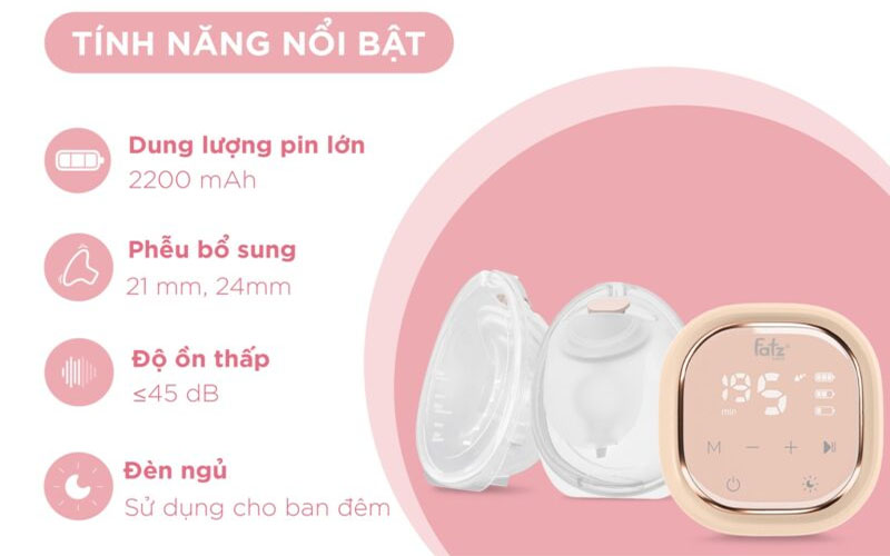 Dung lượng pin của Máy hút sữa điện đôi rảnh tay Fatzbaby Resofree 3 FB1360VN