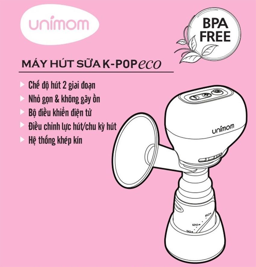 Ưu điểm của Máy hút sữa điện đơn Unimom Kpop-Eco UM871104