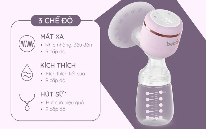 Máy hút sữa điện không dây Beborn Senza 1 PBP01HB