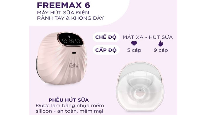 Chất liệu đầu hút của Máy hút sữa điện rảnh tay Freemax 6 Fatzbaby FB1211MX