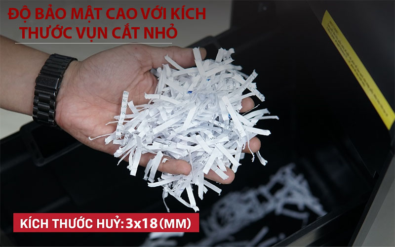 Kích thước vụn cắt của Máy hủy tài liệu LBA P-13CD 