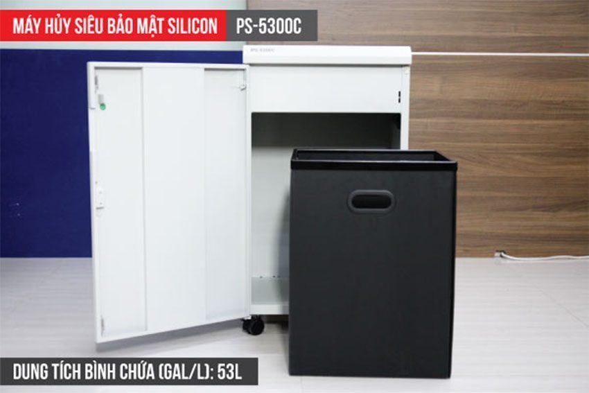 Thùng chứa rác của máy hủy tài liệu Silicon PS-5300C