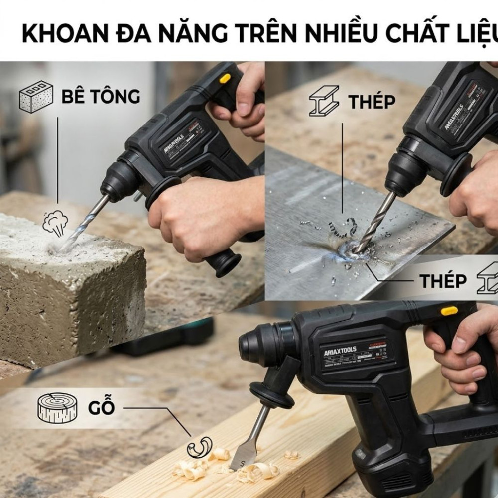 Máy khoan bê tông Amaxtools A3CN22SM - Hàng chính hãng