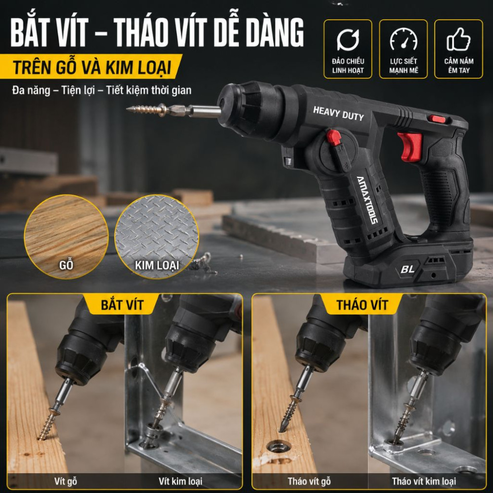 Máy khoan bê tông Amaxtools A3CN12SM - Hàng chính hãng