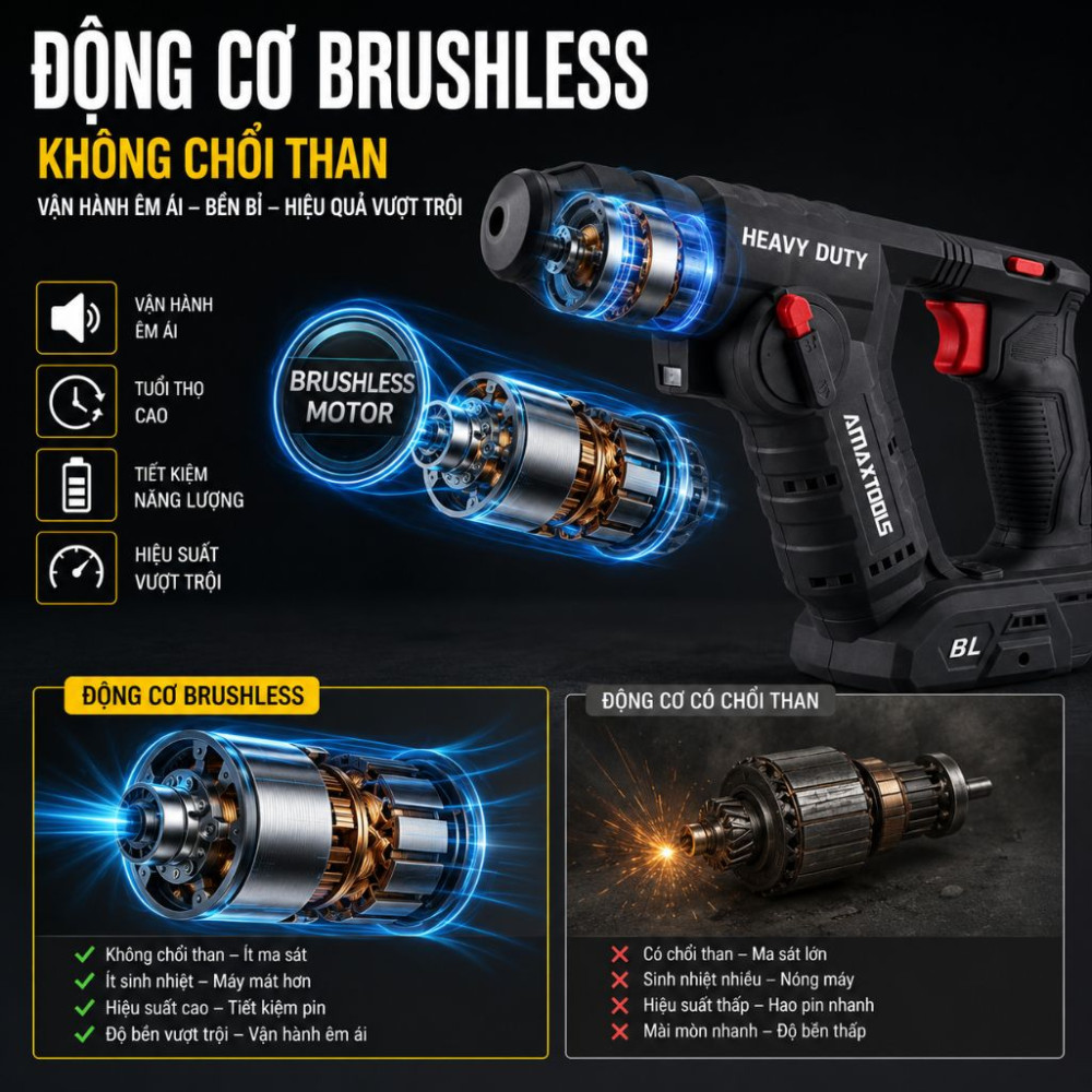 Máy khoan bê tông Amaxtools A3CN12SM - Hàng chính hãng