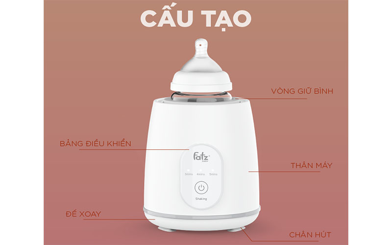 Thiết kế của Máy lắc bình sữa điện tử Shake 1 Fatzbaby FB3910HB