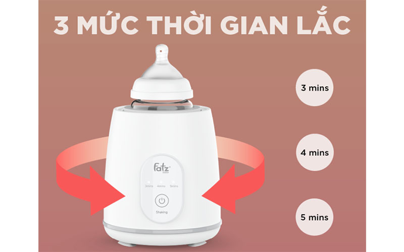 Thời gian lắc của Máy lắc bình sữa điện tử Shake 1 Fatzbaby FB3910HB